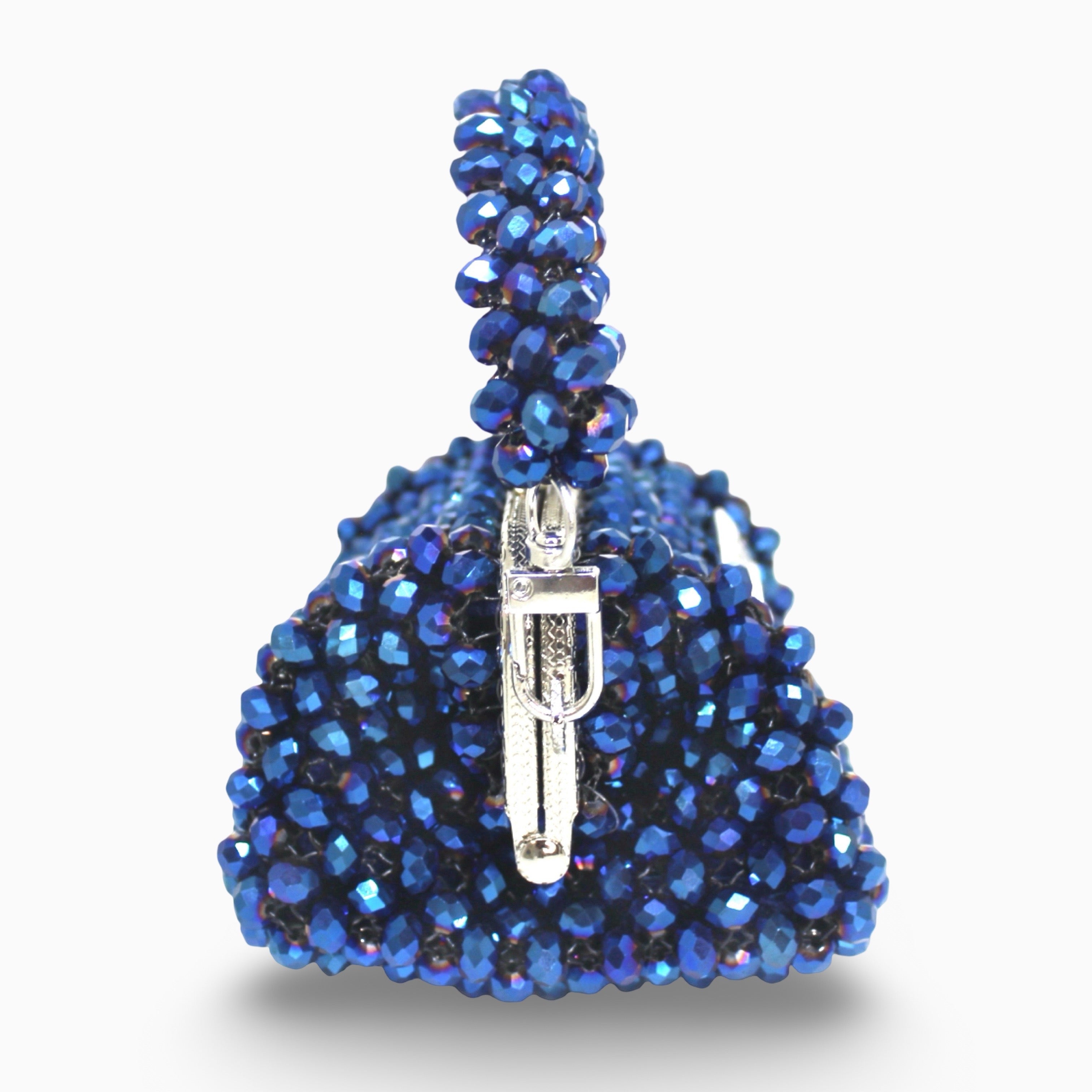 Aurélia Midnight Mini handmade beaded mini bag, side view