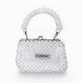 Aurélia Pearl Midi pearl-effect beaded handbag, front view