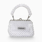 Aurélia Pearl Midi pearl-effect beaded handbag, front view